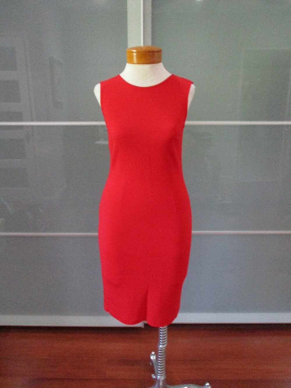 St. John Sleeveless Knit Midi Dress